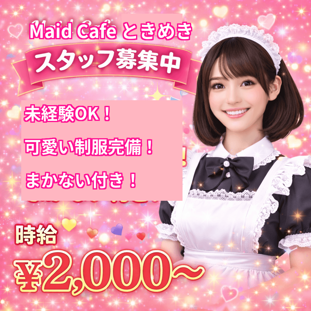 【秋葉原】Maid Cafe ときめき|萌え萌え接客!メイドさん大募集